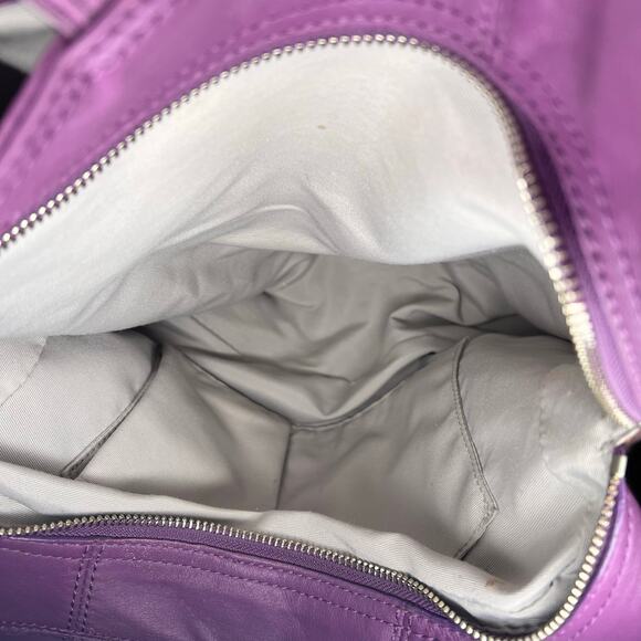 Y2K Coach Soho Lynn Purple Leather Hobo Shoulder Bag Handbag - Picture 9 of 13